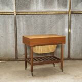 Teak sewing table by Ejvind A. Johansson