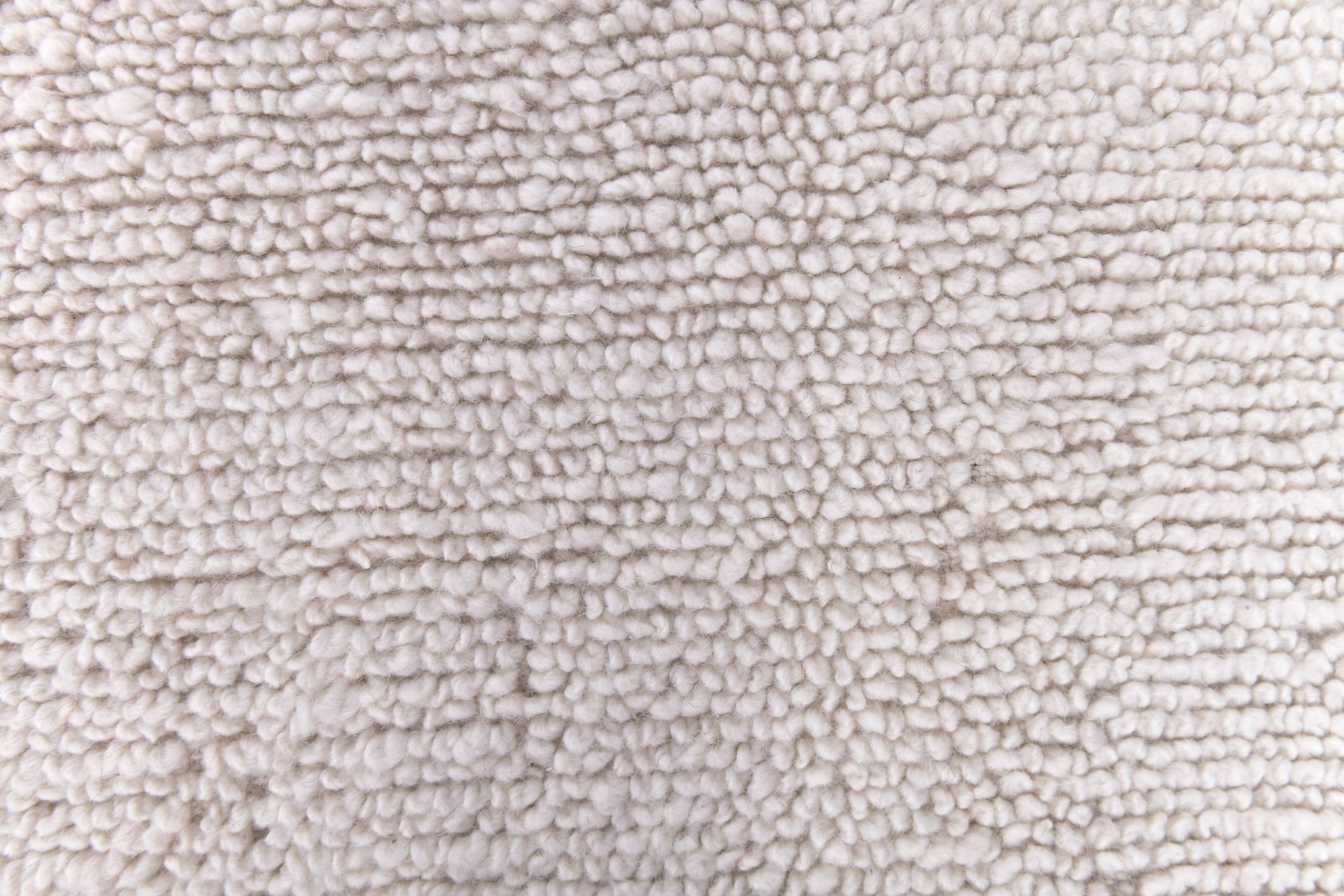2x10 %100 Wool White Moroccan Runner Rug, 68x303Cm
