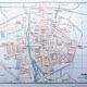 Imprimée en 1909, carte de Parme, Italie