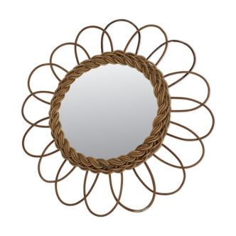 Rattan mirror - 40 cm