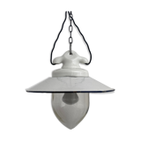 Glass industrial hanging lamp