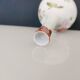 Vase soliflore Japanese porcelain decoration flowers and hand-painted bird
