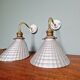 Pair of mercurized glass wall sconces, Maison Malabert, 1930s