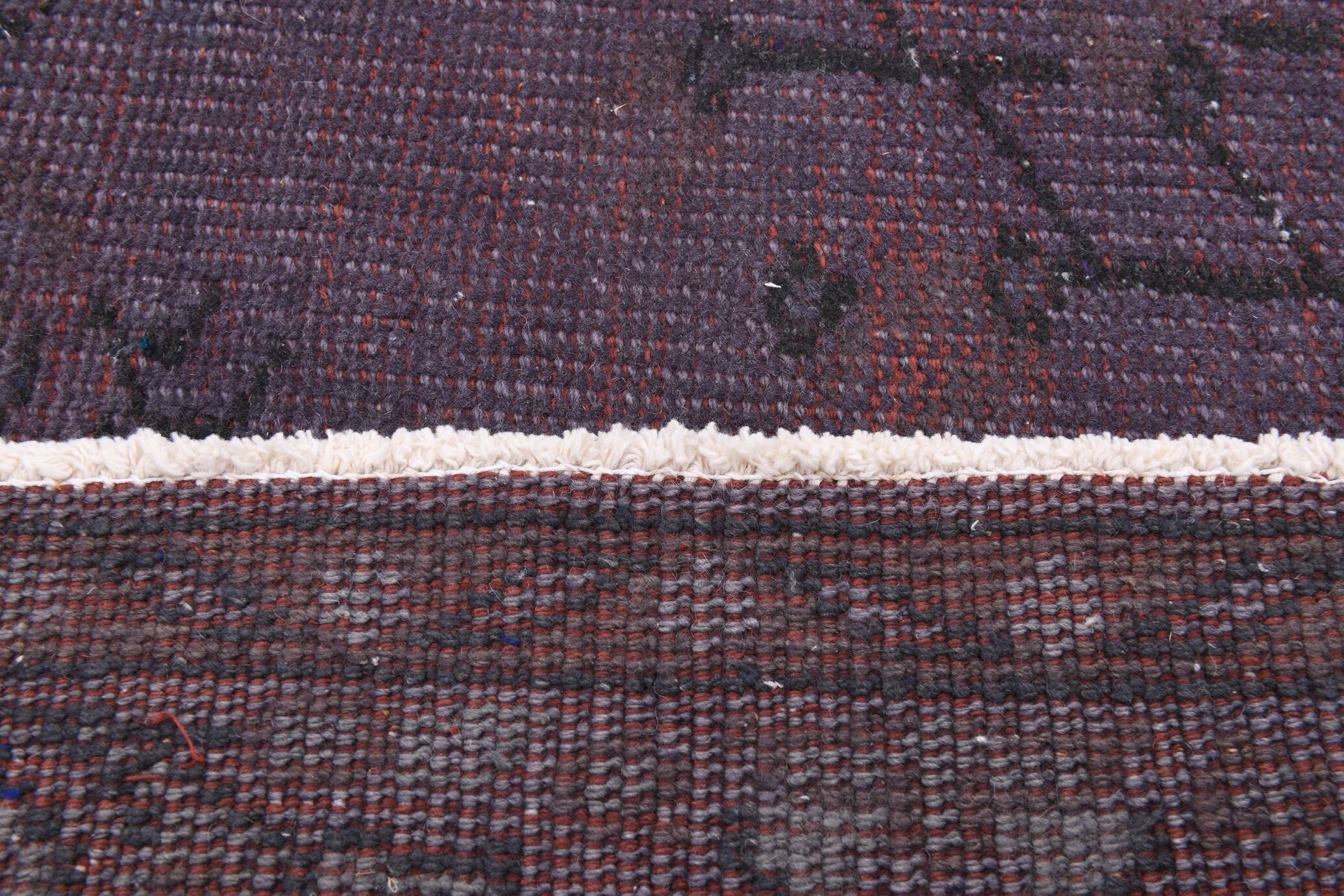 4x8 Shades Of Purple Oriental Handmade Wool Turkish Vintage Rug, 140x230Cm