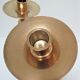 Pair of Scandinavian candlesticks brass vintage steel