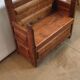 Massive oak chest bench