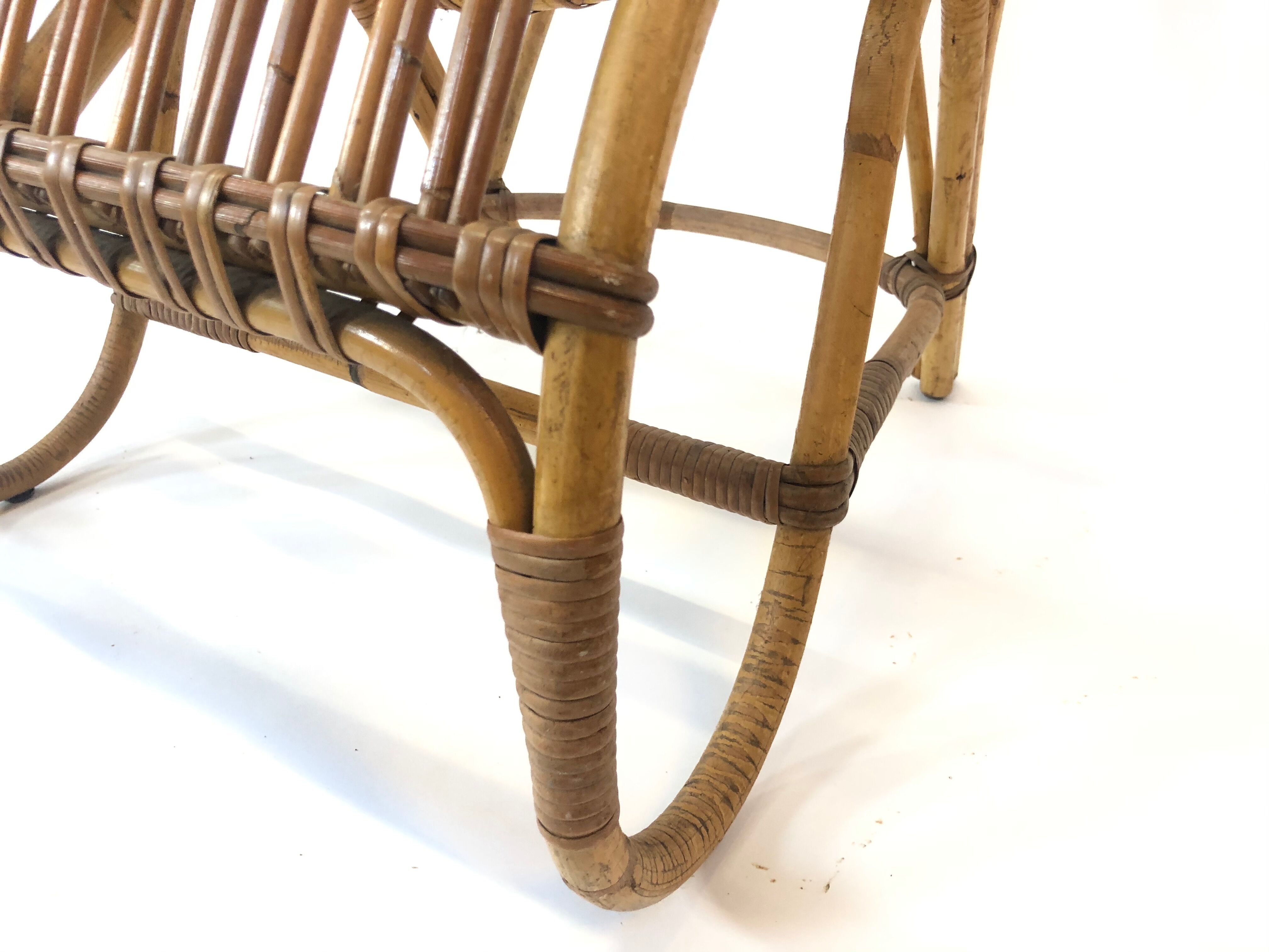 Van Rohe Noordwolde rattan chair, 1960