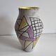 Glazed ceramic vase "fat lava" with abstract decoration Signed Marius Bessone