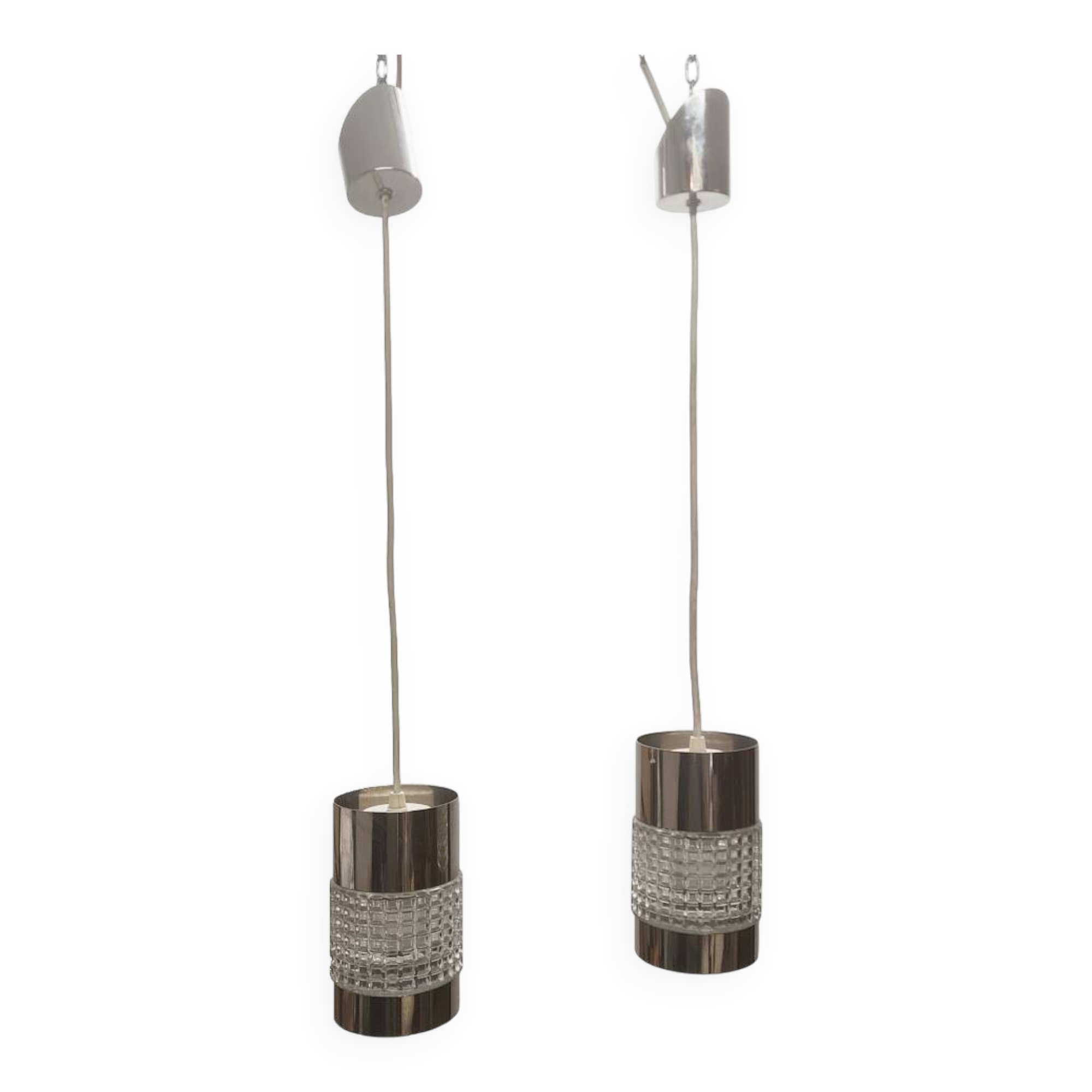 Vintage Space Age Pendant Lamps, 1970s