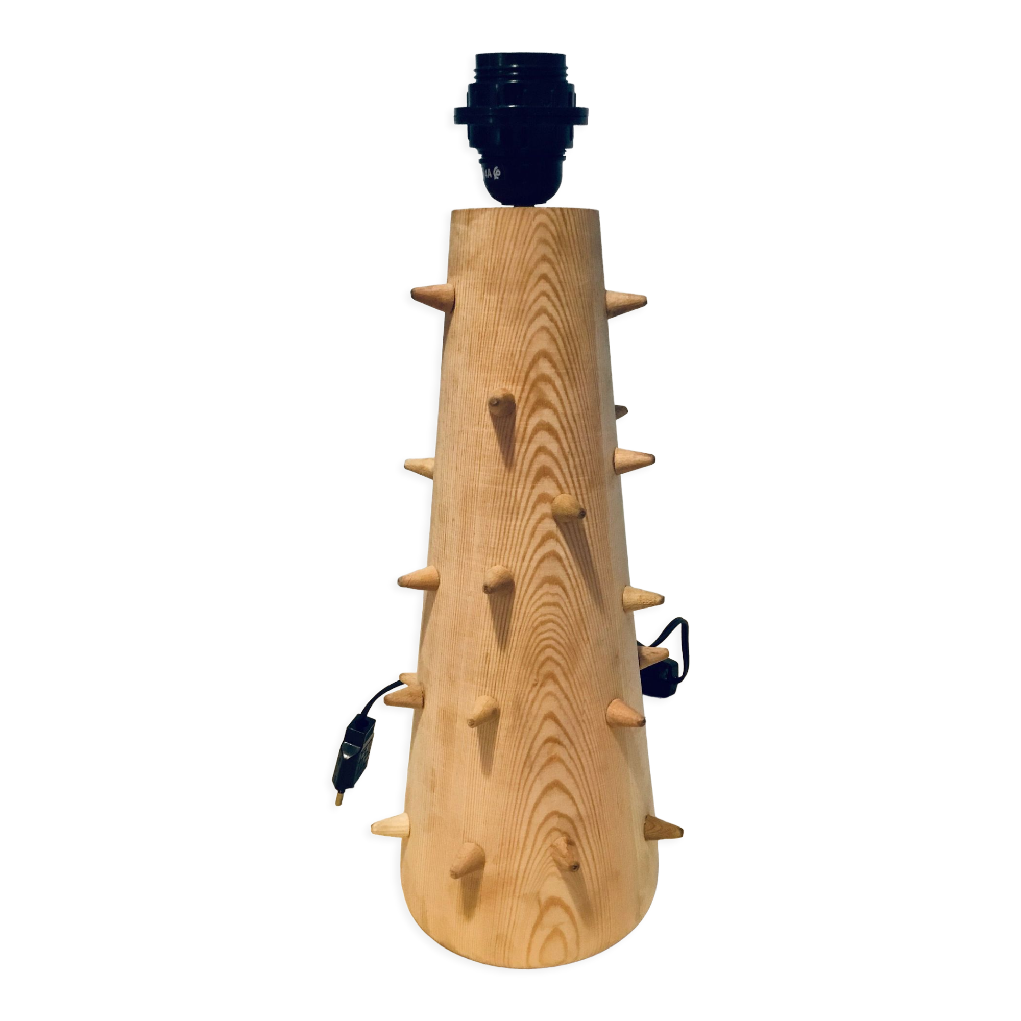 Handmade solid wood lamp base