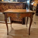 Table, drop-leaf desk "fully marquetry, Louis XV style, Period