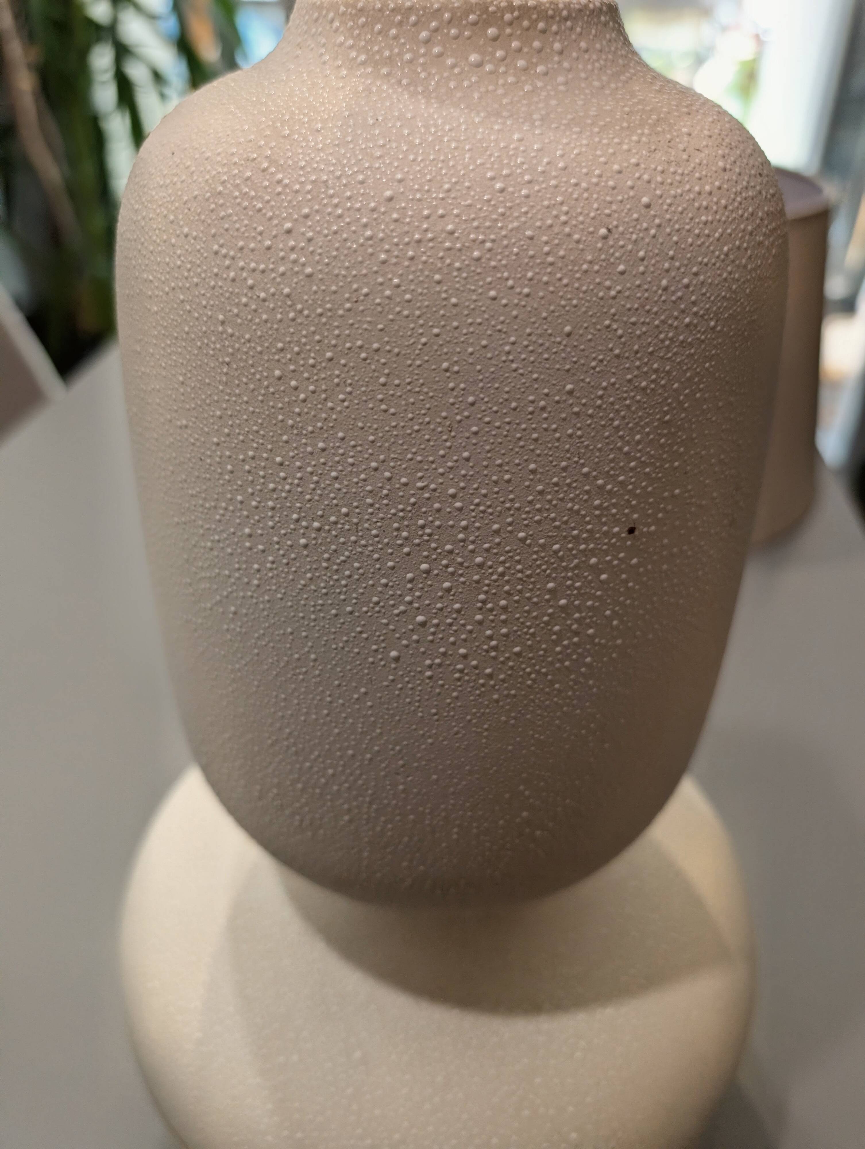 Digoin "perlé" lamp in antique earthenware