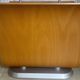 Vintage curved wooden magazine rack by Ligne Roset, 1970s.