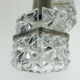 1960s mid century PENDANT LIGHT 5-light cascading lamp faceted glass and chrome