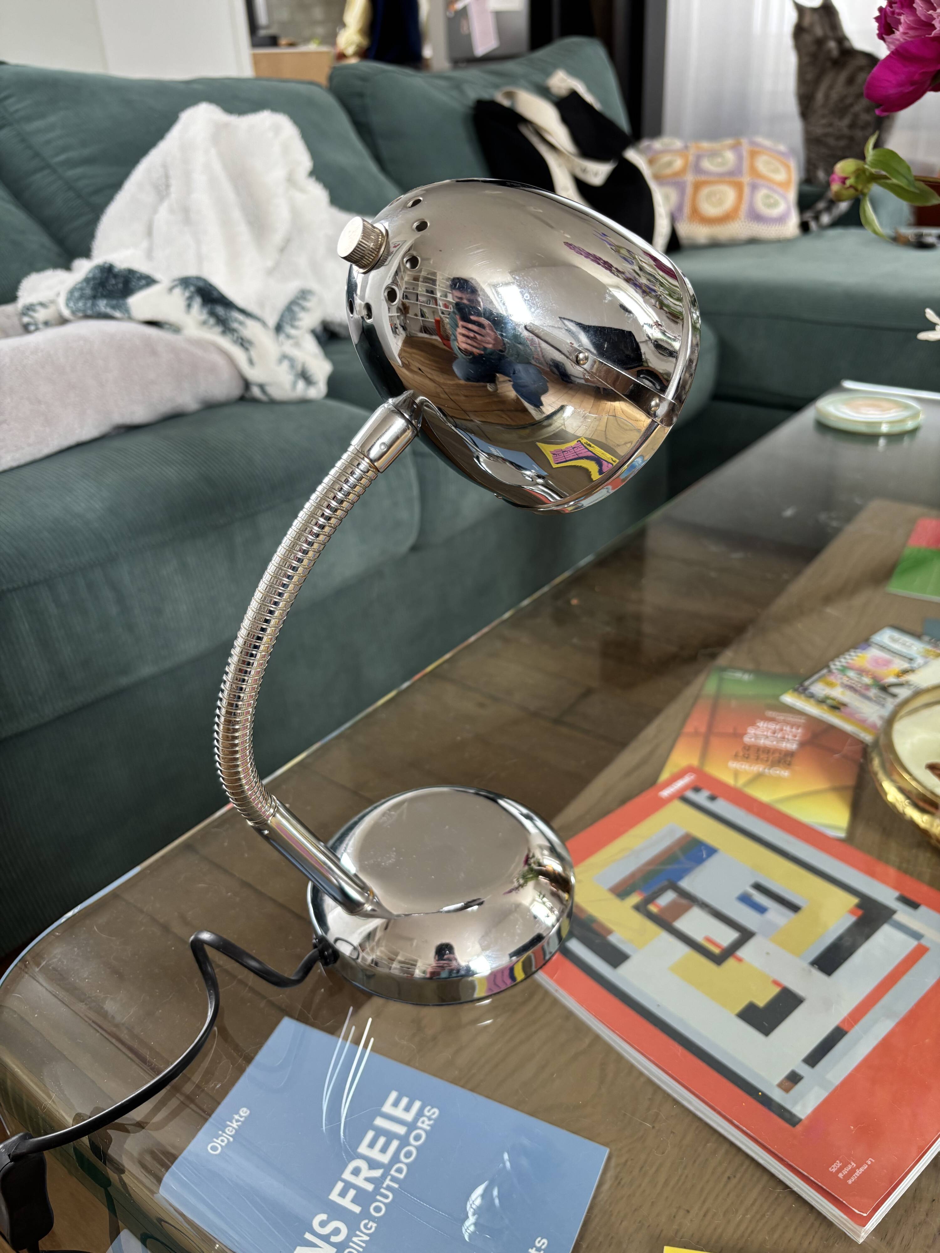 Chrome Space Age Lamp