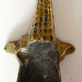 Crocodile ashtray with brass lid