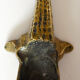 Crocodile ashtray with brass lid