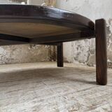 Round ceramic coffee table with “rooster” motif by Dan