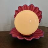 Purple ceramic shell lamp 1970