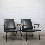 Pair of "Robert" armchairs by Pierre Guariche for Meurop 1960s