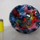 French multicoloured studio ceramic bowl from Vallauris, 1970s