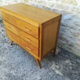Compass feet chest of drawers