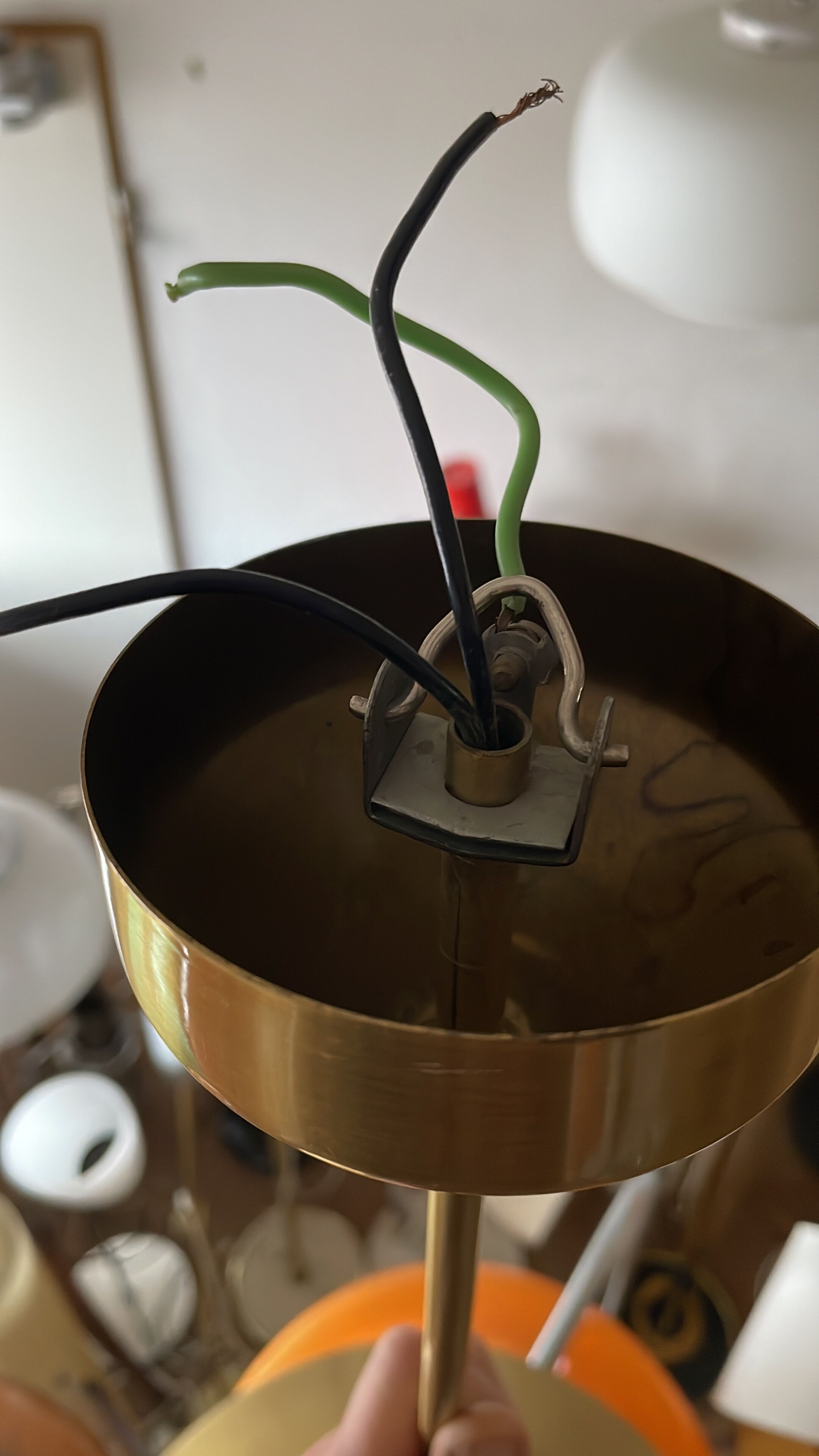 Brass and glass chandelier by Valasske Mezirici, 1970's