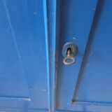Old sideboard, blue wooden dresser 1960