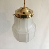 Pendant light globe art deco in frosted glass