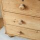 Renovated antique English solid pine chest of drawers.