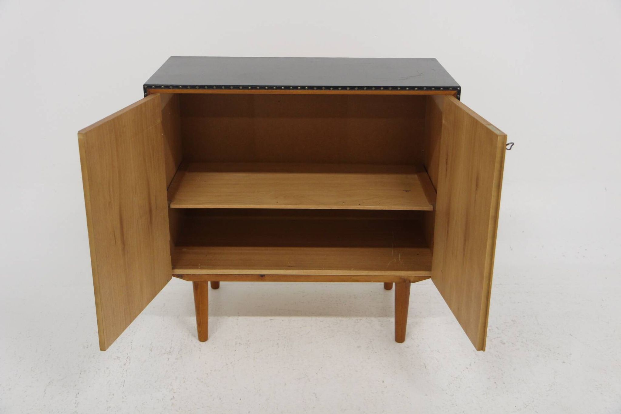 Scandinavian chest of drawers in teak and skai, Sweden, 1960