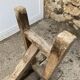 Pair of 2m solid oak wood farm benches for rustic farm table 1900