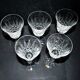 Lot de 5 verres tarn vin rouge 16cm en cristal de saint-louis losange et pointes