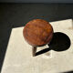 Brown solid wood stool flat circular seat