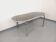 Vintage oval dining table in smoked glass and chrome metal, Space Age style.