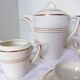 Céranord coffee service with gold trim 220574