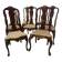 Set of eight Dutch marquetry chairs from the 19th century.