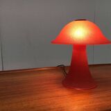 Vintage glass mushroom table lamp