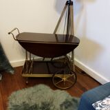 Brass and mahogany service