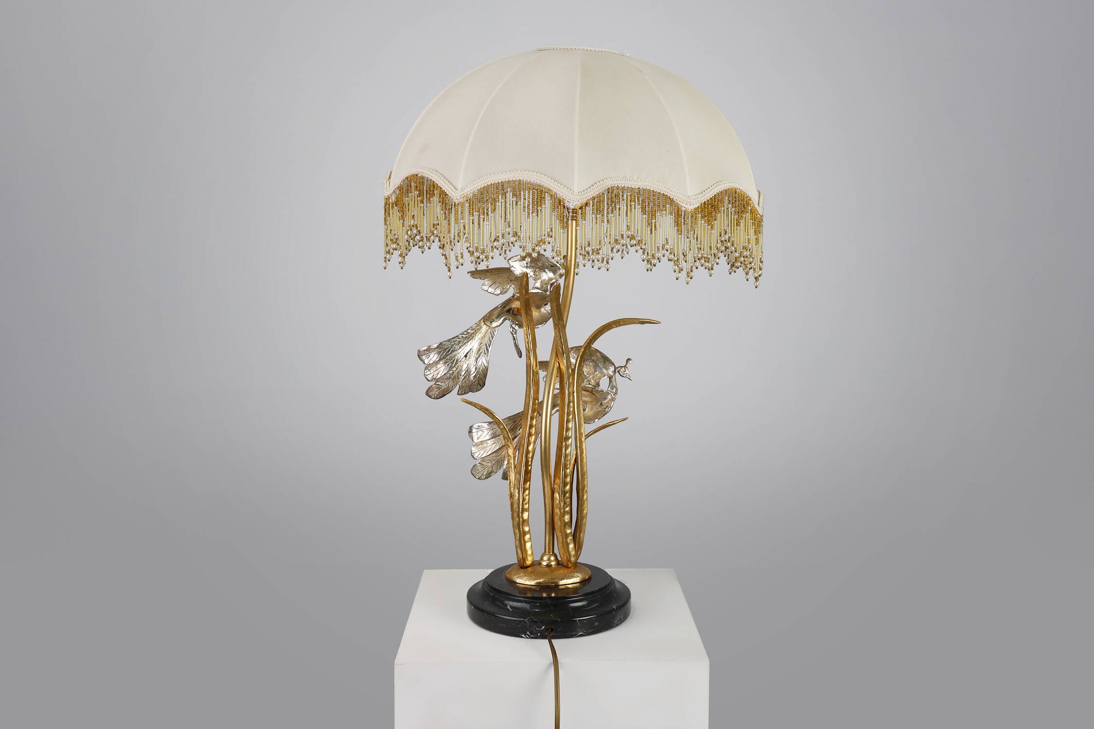 Lampe de table de style régence théâtrale d'Hollywood par Galeotti, Italie, années 1970.