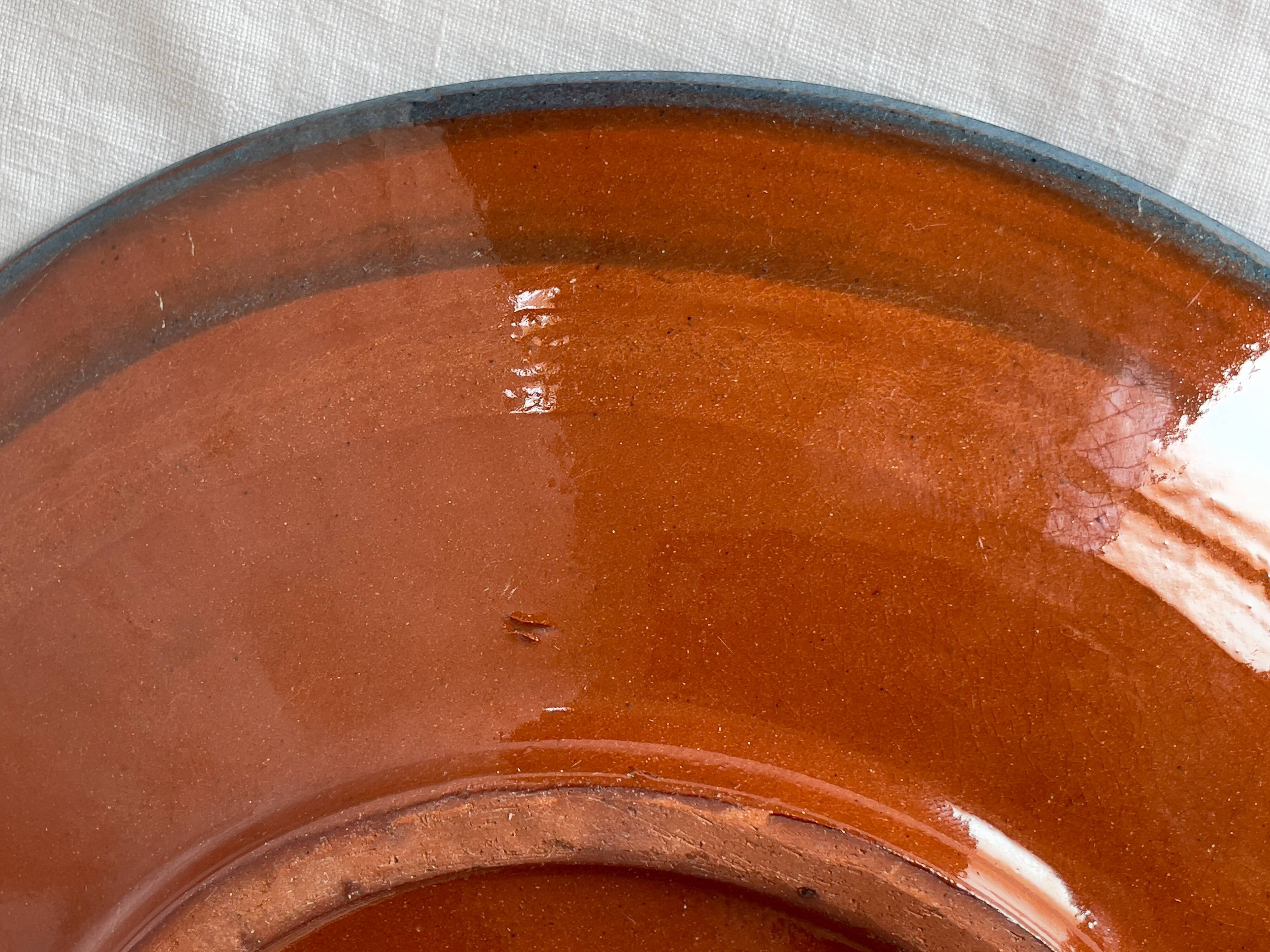 Lluís Puigdemont handcrafted dish -unsigned- 1960s in glazed ceramic