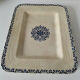 Large antique Gien earthenware dish – braided border – late 19th century