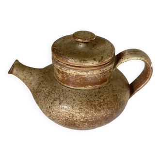 Vintage 60s signed stoneware teapot