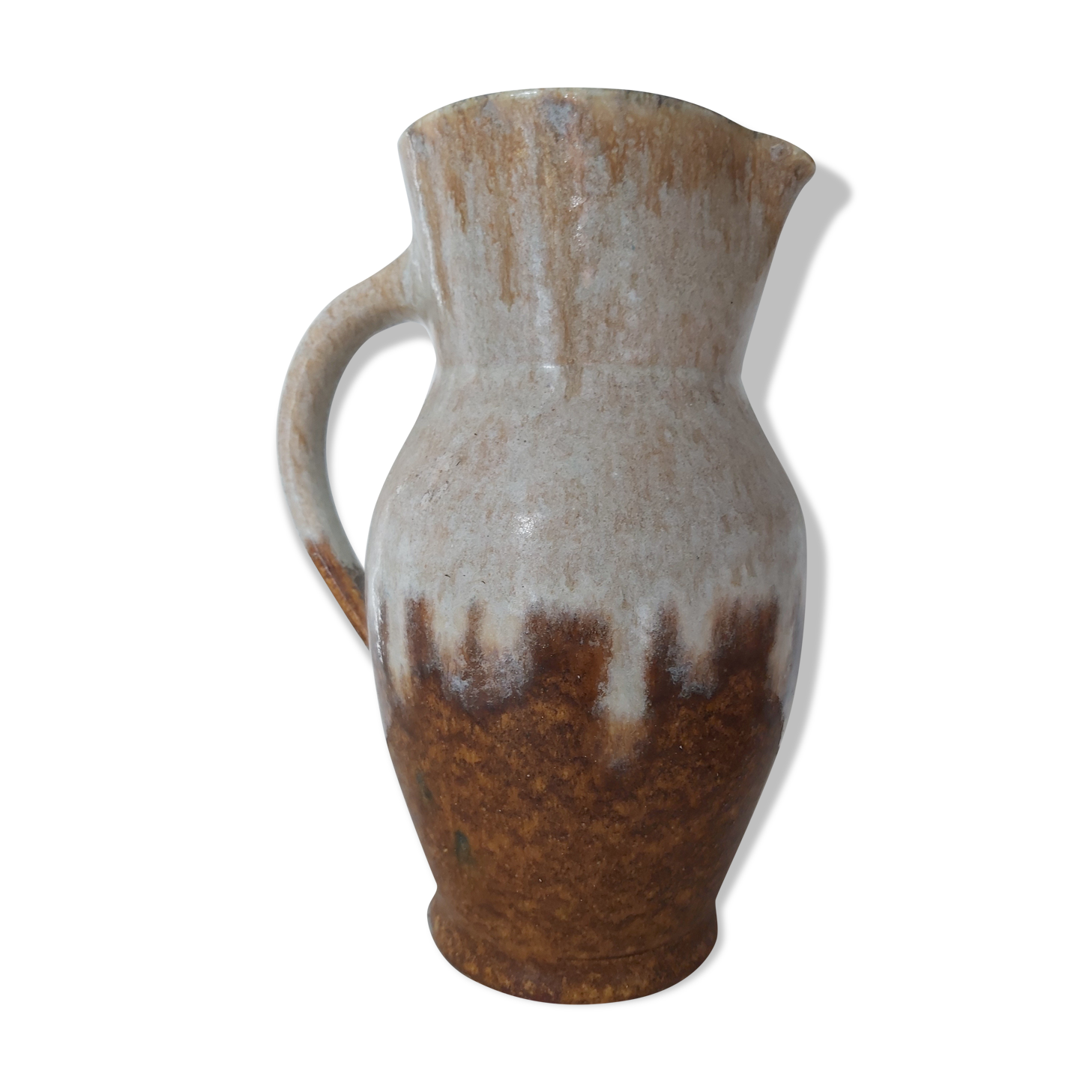 Enamelled ceramic pitcher Les Potiers d'Accolay