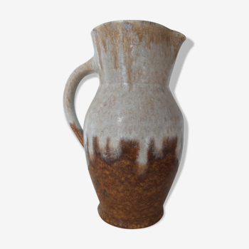 Enamelled ceramic pitcher Les Potiers d'Accolay