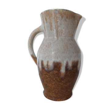 Enamelled ceramic pitcher Les Potiers d'Accolay