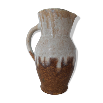 Enamelled ceramic pitcher Les Potiers d'Accolay