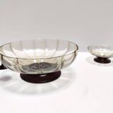 Set of Ten Smoked and Crimson Murano Glass Dessert Bowls in the style of Ze