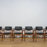 Mid century Teak Dining Chairs Model GM11 by Svend Åge Eriksen for Glostrup, 1950s, Set of 6