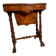 A Romantic Victorian Burr Walnut Sewing & Work Table Mid–Late 19th Cen